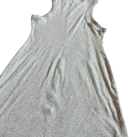 Skims Grey Ribbed Stretch Bodycon Dress Mini Crew Neck Lounge Size 2X Women's - Picture 7 of 9